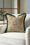 Vintage Floral Fringe Pillowcase - Avant-Garde Country Pink Green Black Tassel Throw Pillow Cover - 5
