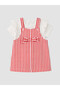Pink Striped Baby Girl Gabardine Dress