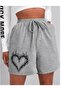 Unisex Oversize Relaxed Fit High Waist Special Design Printed Summer Shorts