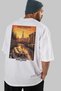 Amsterdam Netherlands 3 White Oversize Country City Back Printed Unisex T-Shirt 100% Cotton Premium - 7