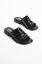 Stacy Women's Genuine Leather Drawstring Casual Slippers - 6
