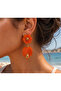 Ladybug Detailed Orange Flower Xuping Dangle Earrings for Women - 3