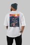 Great Wall of China 2 White Oversize Country City Back Printed Unisex T-Shirt 100% Cotton Premium - 4