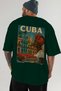 Cuba Green Oversize Country City Back Printed Unisex T-Shirt 100% Cotton Premium - 6