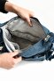 Women's Turquoise Shoulder Bag, Postman Crinkle Fabric Waterproof Crossbody Bag, 26X23Cm - 4