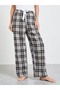 Black Plaid Straight Pyjama - 2