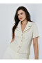 Cream Regular Fit Buttoned Blazer - 3