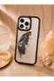 iPhone 16 Pro (6.3 Inch) Compatible Silvery Transparent Butterfly Pattern Color Gradient Processing Stone Detailed Metal Camera Protected Hard Silicone Butterfly Case - 4