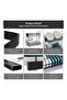 2-Tier Foldable Dish Drying Rack Black 14X 10 X 15inch - 4