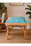 Retro Wave Patterned Mustard Edged Decorative Throw Pillow Cover 40X40 cm - 3