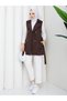 Women's Double-Breasted Belted Vest Rc3151 - 4