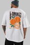 Orange Oversize Back Printed White T-Shirt Unisex 100% Cotton Premium Design Streetwear - 5