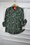 Plus Size Mother's Viscose Button-Up Shirt - 4