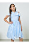 Girls Blue A-Line Knee-Length Dress - 2