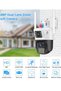 4MP Outdoor PTZ Camera WIFI with Dual Screen Color Night Vision 2K Wireless Security IP Camera Support Human Detection - 3