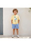 Crew Neck Short Sleeves T-shirt with Seagull Embossed Print - 2