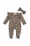 Hülyas Mi̇nd Leopard Printed Baby Girl Jumpsuit - 2