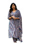 Navy Blue Viscose Printed Kurta Set - ALV2200 | Navy Blue-Size:XL-42-Inches