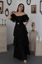 Black Layered Ruffle Dress - 2
