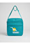 Multi-Compartment Turquoise Shoulder Bag