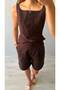 High Waist City Boy Linen Bermuda Shorts