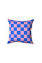 Blue Pink Checkered Pillow, Gift