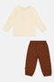 Toddlers Girl 2Pcs Embroidered Top And Pants Set, Multicolor - 3