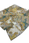 Patterned Cotton Silk Scarf Ls2203 07-Ecru-Yellow-Green - 3