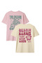 Unisex Men'S/Women's 2-Pack Custom Printed Oversize Cotton Crew Neck T-Shirt - 3