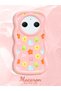 Redmi A3 Pro Compatible Case Camera Protector Pink Silicone Couple Phone Case Floral Pattern - 2