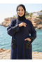 Standard Ferace with Zippered Cuffs and Pockets, with Sequin Detail, Loose Cut, Can Be Weared in Sizes 40-48. - 2