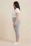 Women's Gray Plus Size Cotton Lycra Below Knee Capri Leggings |   High Waist No-Show Flexible Daily Leggings - 3