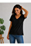 V-Neck Slit T-Shirt - 2