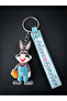 3D Cute Bugs Bunny Keychain and Bag Charm Blue-Grey – Friends Forever Design - 3