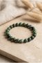 Handmade Jade Round Natural Stone Flexible Bracelet