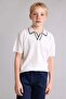 Regular Fit Apaş Collar Viscose T-Shirt for Boys G6606A826Au