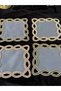6 Pieces Special Stone Embroidered Mixed Color Cocktail Coffee Yaniu Presentation Napkins - 6