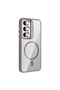 حافظة لهاتف Galaxy S24 مع حامل للكاميرا ودعم MagSafe وظهر شفاف من السيليكون OMSY - 6