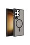 Galaxy S23 Ultra Case Magsafe Supported Camera Raised Matte Anti-Fingerprint Silicone Senk - 3