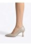 Women's Flora Beige Croco 6 cm Thin Heeled Stiletto - 3