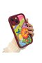 iPhone 14 Plus Compatible Case Camera Protector Burgundy Silicone Couple Phone Case Butterfly Pattern - 3
