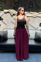 Women's Tansel Elastic Waist Self-Belted Wide Leg Skirt Trousers Sun416 - 3