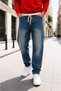Men's Comfortable Baggy Jeans with Elastic Waist - 2