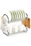 Dish Rack 2 Tier Dish Drainer Draining Board Draining Rack Cup Bowl Holder Chopsticks Rack Cutting Board Holder - 2