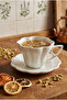Handmade Ceramic Elegant Daisy Pattern Coffee Cup with Saucer