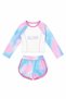 Girls' Long Sleeve Swimsuit Set with Shorts 2-Piece Set 5-13 Years I Girls' Long Sleeve Swimsuit Set with Shorts 2-Piece Set - 4