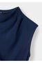 Mücevher detaylı drape elbise - 8