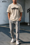Trust Issue Printed Oversize T-Shirt & Gray Pants Tracksuit Set