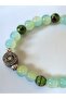 Water Green Agate Natural Stone Friendship Bracelet – Heart Patterned