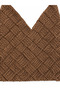 Dark Brown Wicker Knitted Stylish and Elegant Women's Shoulder Bag with Leather Details - 3